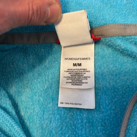 The North Face Fleece Pullover Sweatshirt, Blue, Turquoise, Size M - Picture 7 of 9